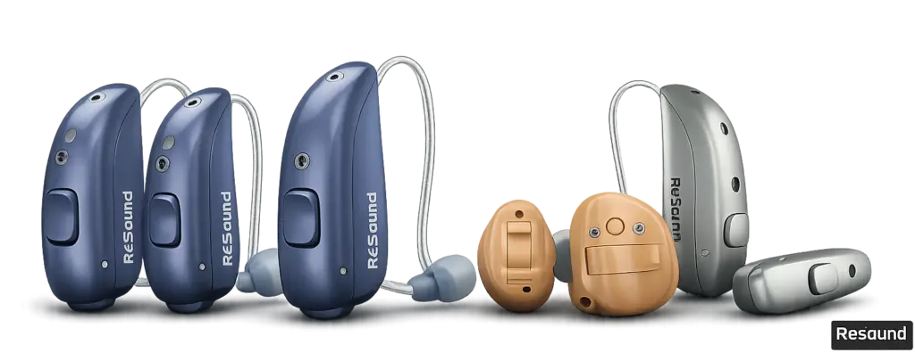 An image showing selection of resound hearing aids